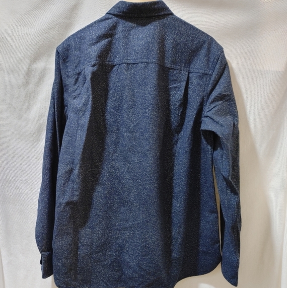 Freedom Foundry Flannel Button Front Shirt Heathered Navy Blue Brushed Cotton M - Picture 3 of 9